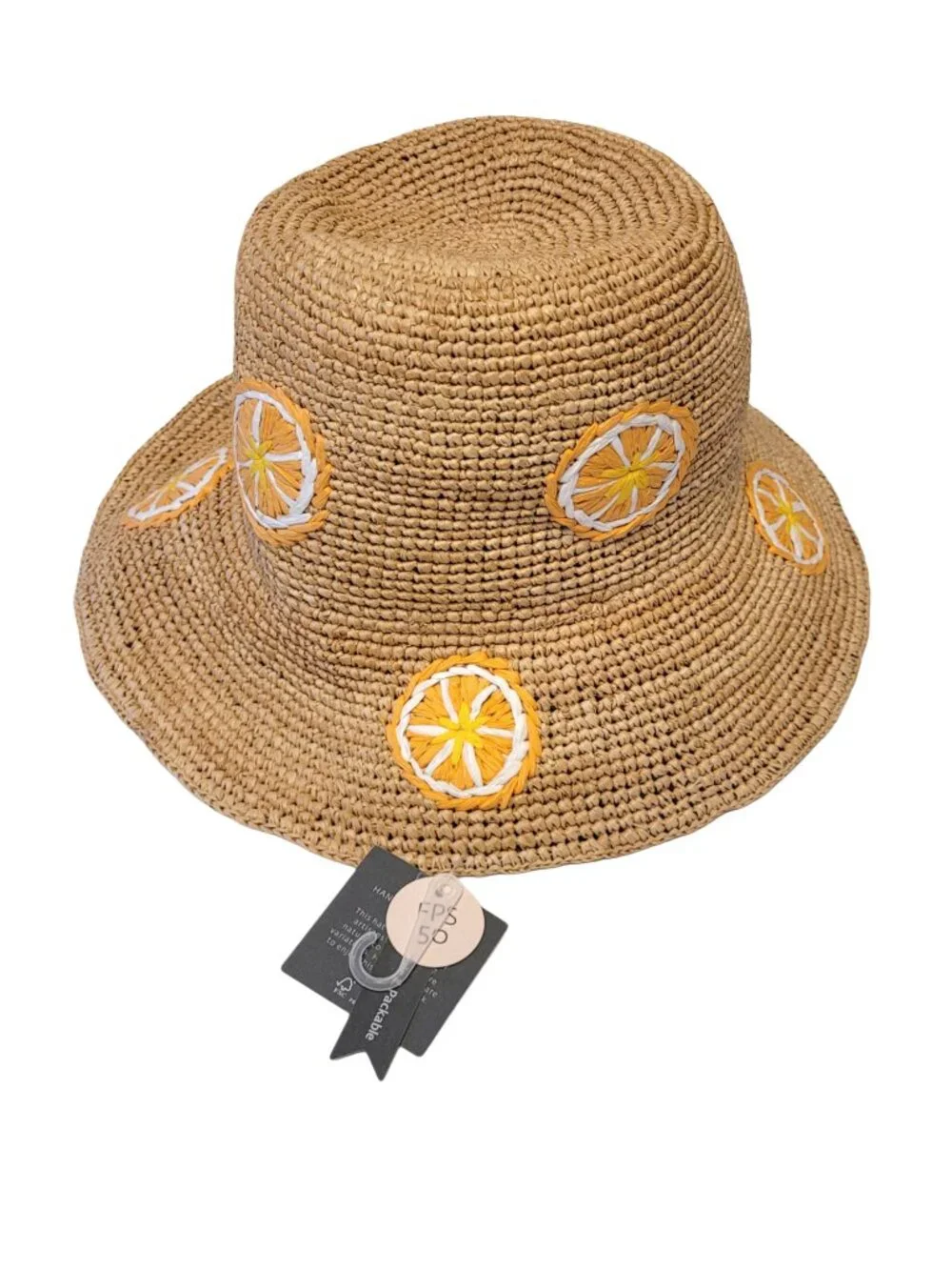 Haute Hippie Raffia Orange Slice Hat